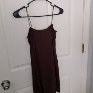 Brown bodycon dress